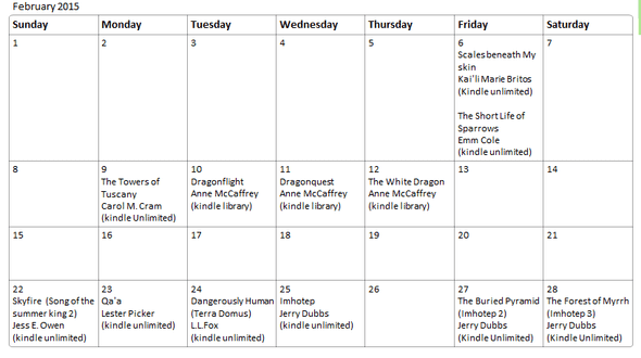 February 2015 Reading Log