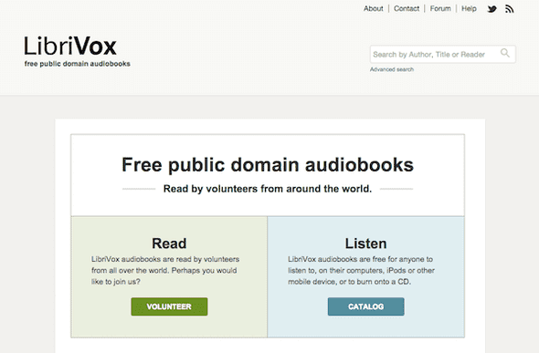 Librivox home page